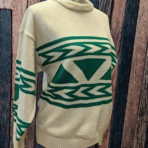 Unionbay Green 90s Vintage Geometric Sweater